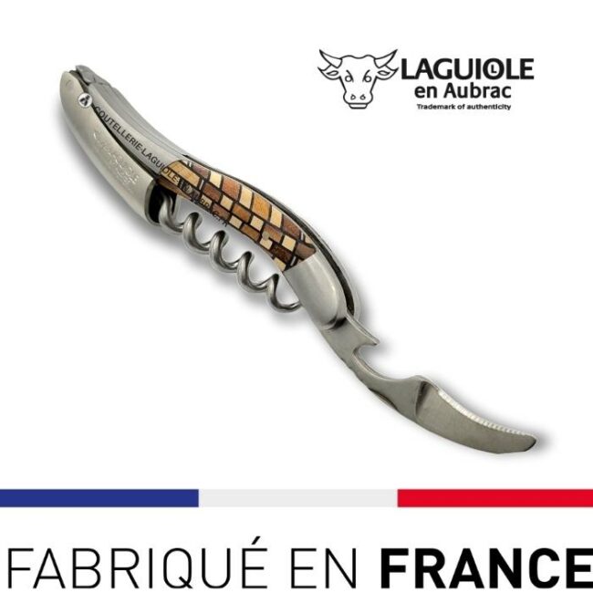 couteau sommelier laguiole marqueterie puzzle orgue