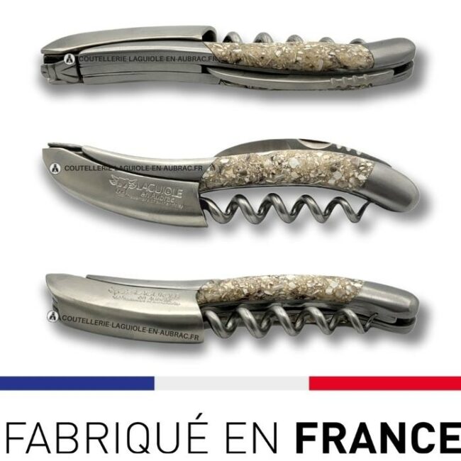 laguiole sommelier tire bouchon manche coquille huitres