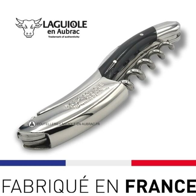 laguiole tire bouchon corne de buffle noire