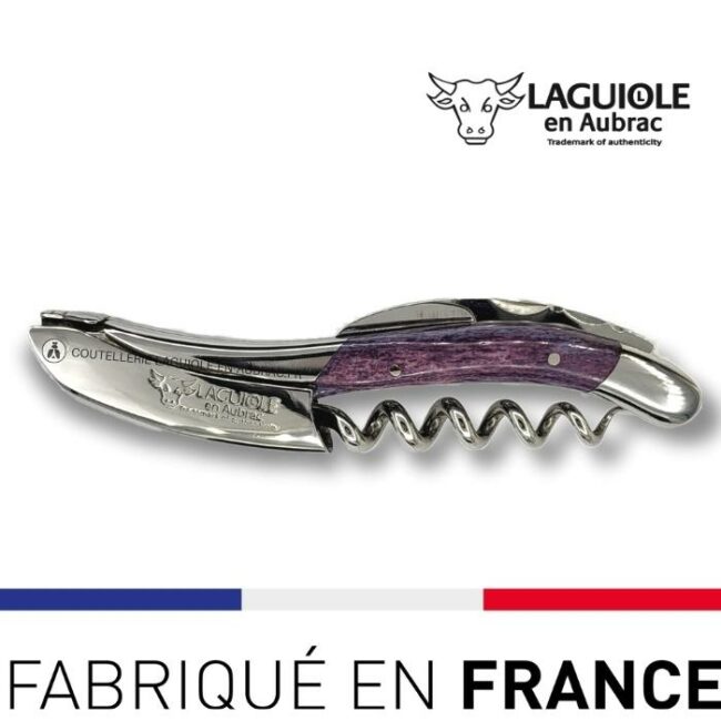 laguiole tire bouchon os de chameau pourpre