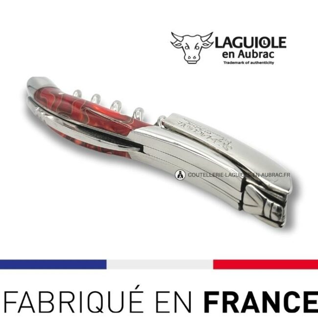 laguiole tire bouchon sommelier guimauve rouge