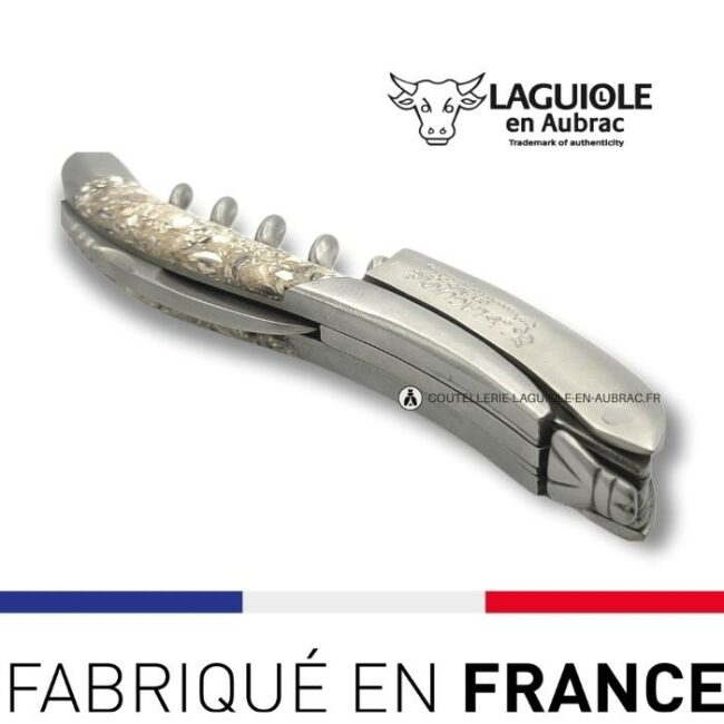 limonadier tire bouchon laguiole manche coquille huitres