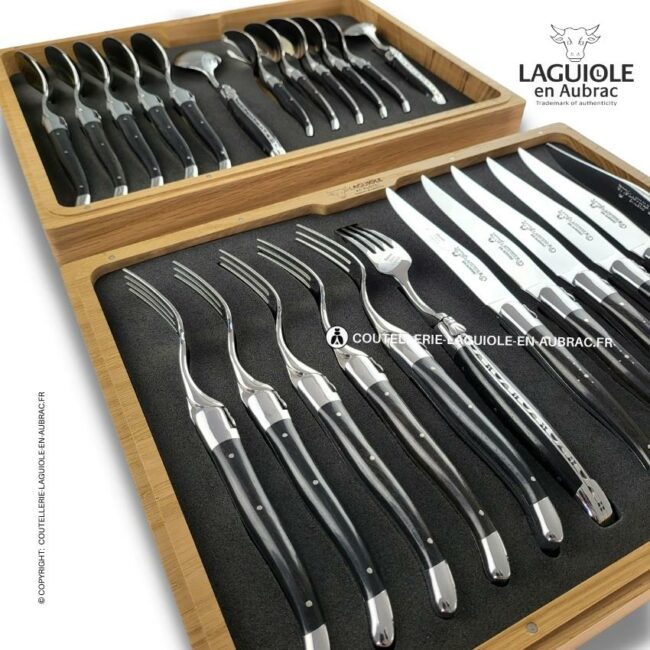 ménagère laguiole 24 pièces en Ébène