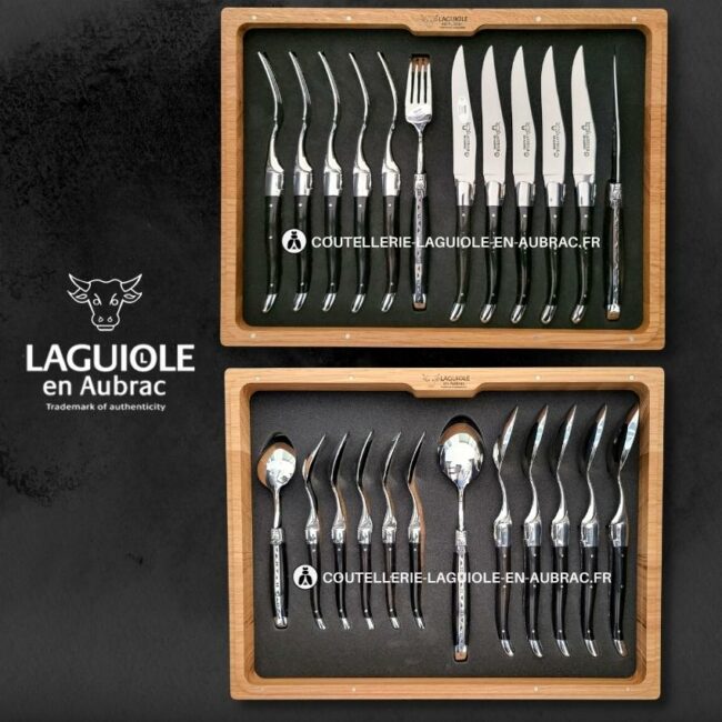 ménagère laguiole 24 pièces en Ébène