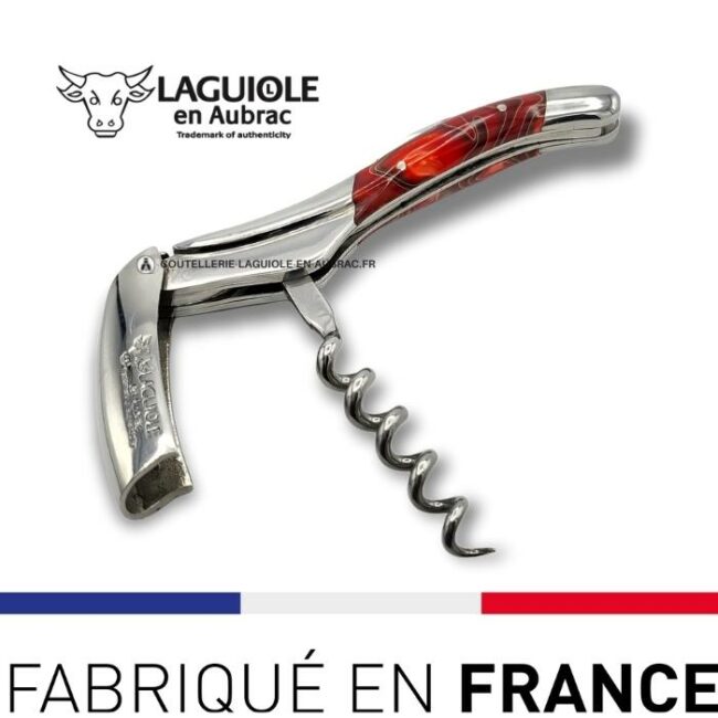 sommelier tire bouchon laguiole guimauve rouge