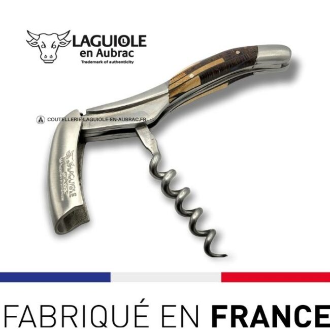 sommelier tire bouchon laguiole marqueterie puzzle etincelle