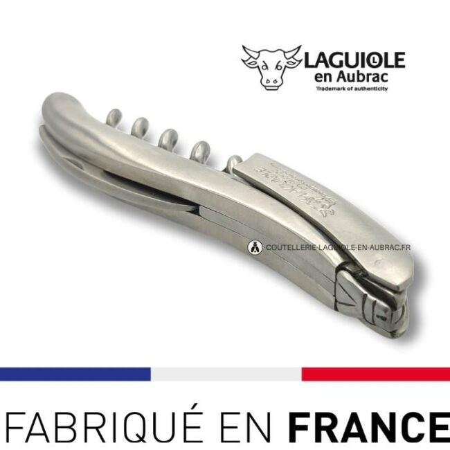 tire bouchon de sommelier laguiole inox matt