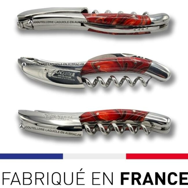 tire bouchon sommelier laguiole guimauve rouge