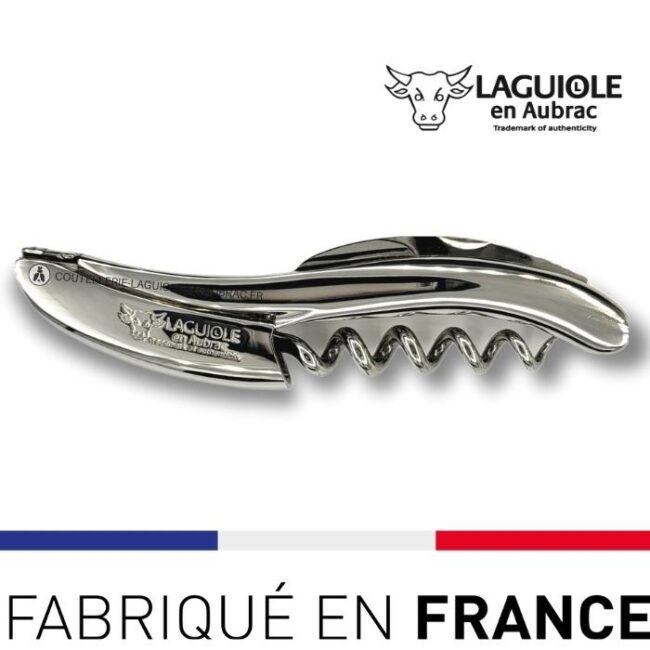 tire bouchon sommelier laguiole inox brillant