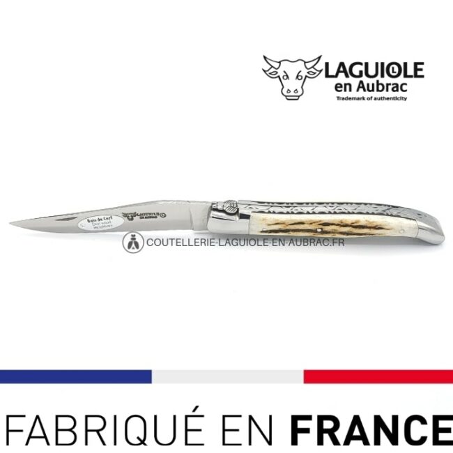 laguiole manche bois de cerf double platines