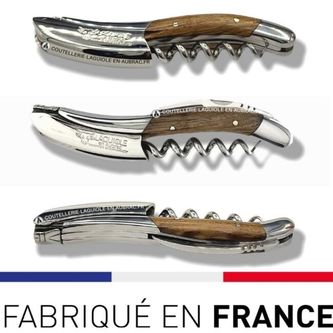 sommelier laguiole en aubrac noyer – inox brillant