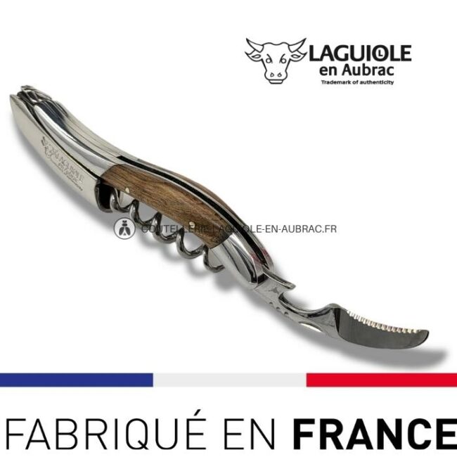 sommelier laguiole en aubrac noyer – inox brillant