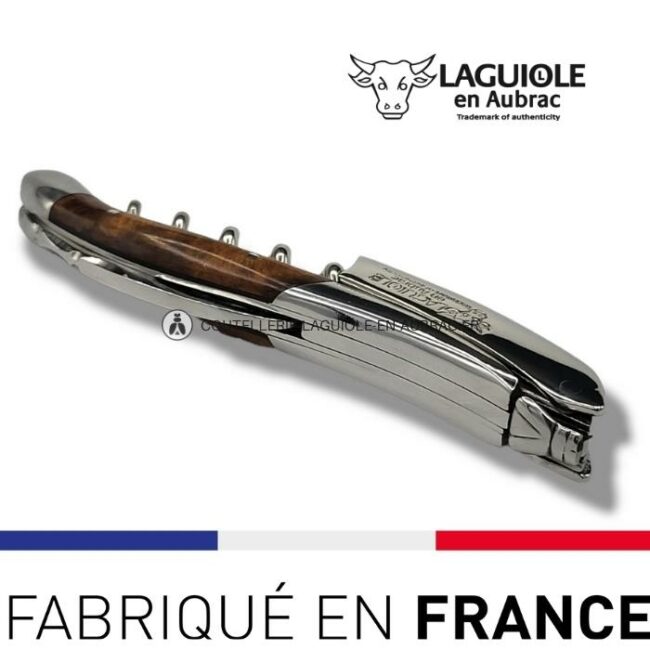 sommelier laguiole en aubrac thuya – inox brillant