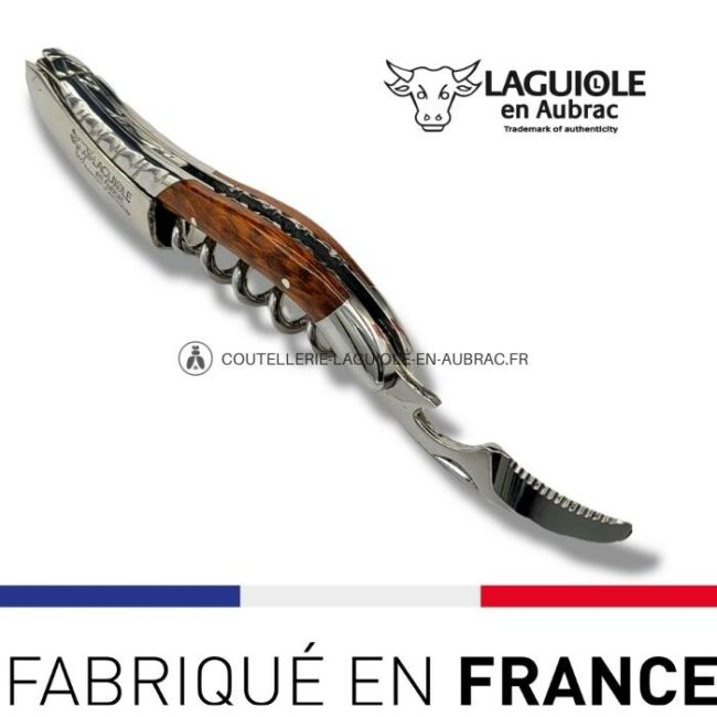 sommelier deluxe laguiole en aubrac amourette – inox brillant