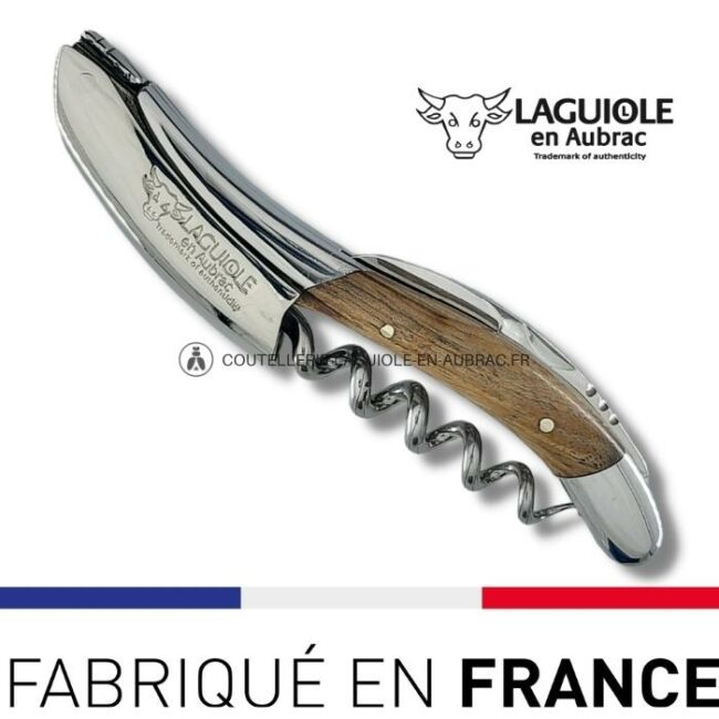 sommelier laguiole en aubrac noyer – inox brillant