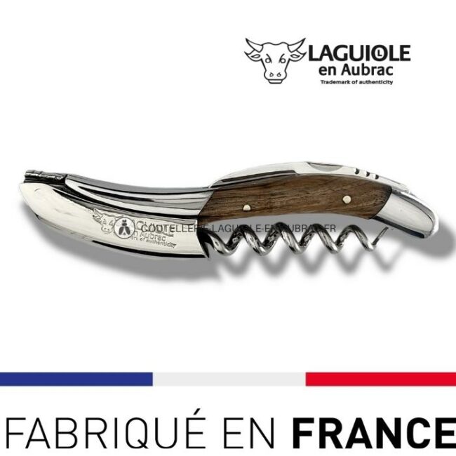 sommelier laguiole en aubrac noyer – inox brillant