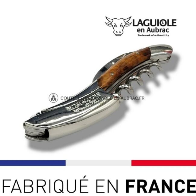 sommelier laguiole en aubrac thuya – inox brillant
