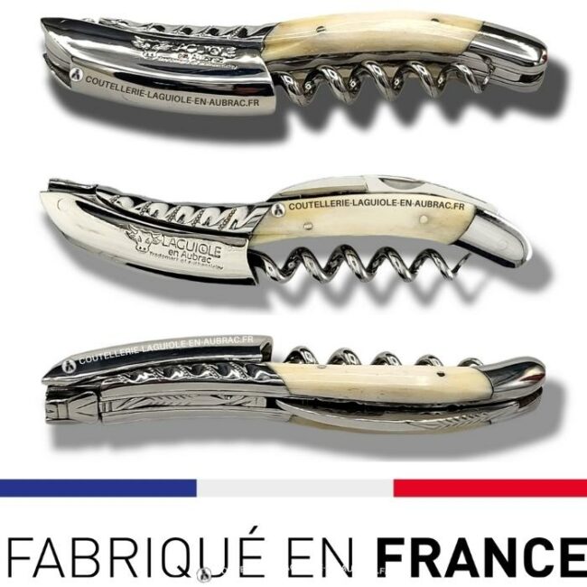 sommelier deluxe laguiole en aubrac os – inox brillant