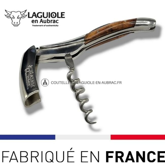 sommelier laguiole en aubrac thuya – inox brillant