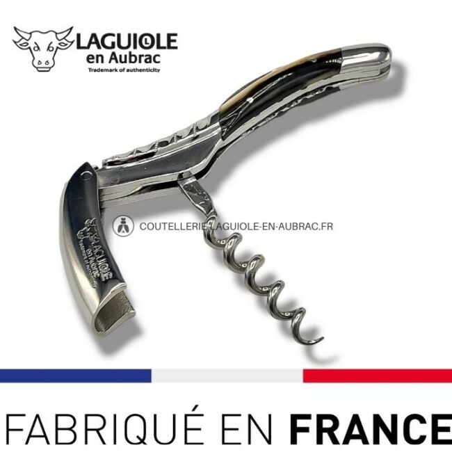 sommelier deluxe laguiole en aubrac pointe de corne – inox brillant