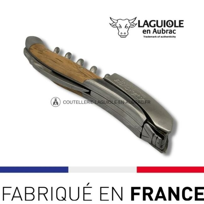 sommelier laguiole en aubrac chêne – inox satiné