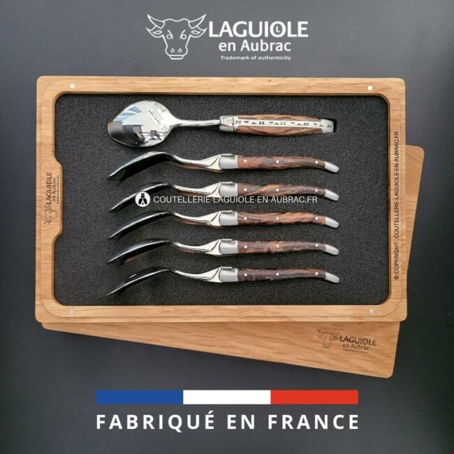 cuillères à dessert laguiole en cep de vigne