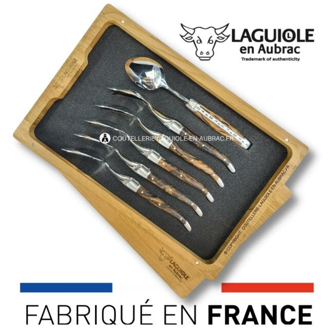 cuillères à dessert laguiole en cep de vigne