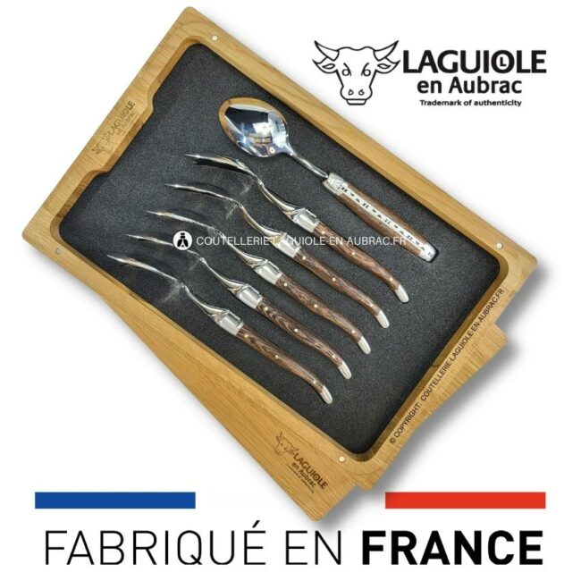 cuillères à dessert laguiole en wenge