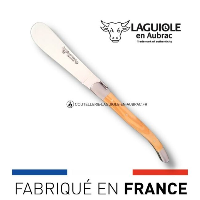 couteau à beurre laguiole manche en olivier