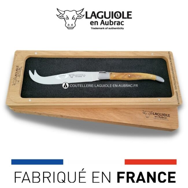 couteau à fromage laguiole classique manche en pistachier