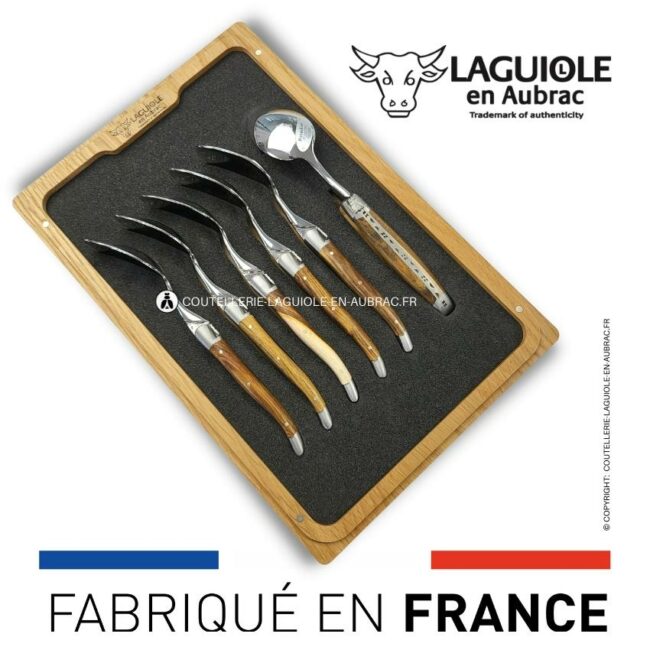 cuillères à dessert laguiole en pistachier