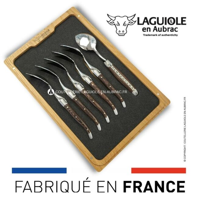 cuillères à dessert laguiole en wenge