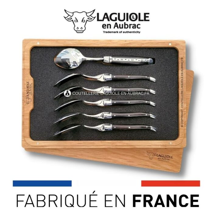 cuillères à dessert laguiole en Ébène