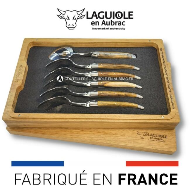 cuillères à dessert laguiole en pistachier