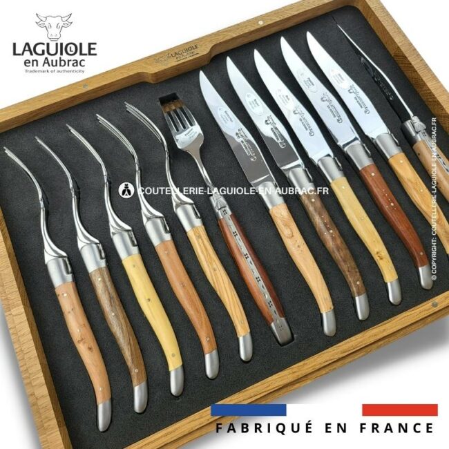 ménagère 12 pièces 6 bois de france