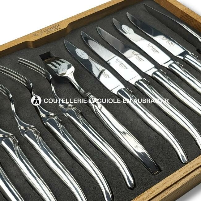 ménagère 12 pièces tout inox brillant