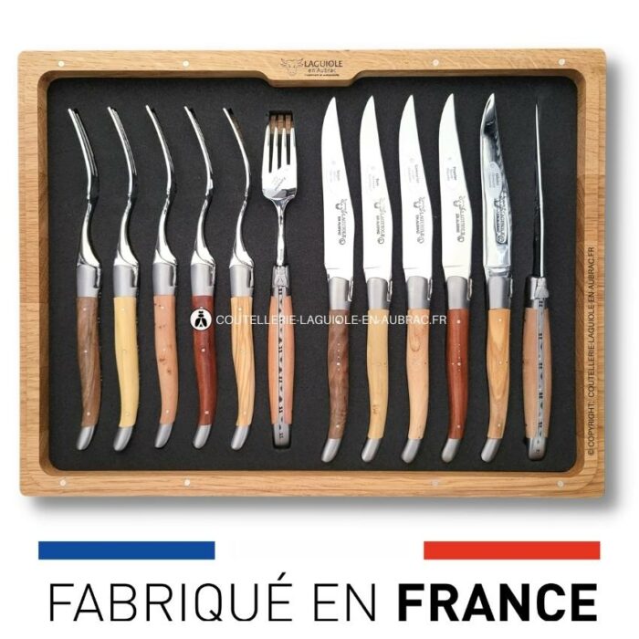ménagère 12 pièces 6 bois de france