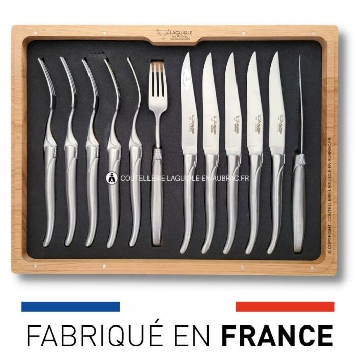 ménagère 12 pièces tout inox satiné