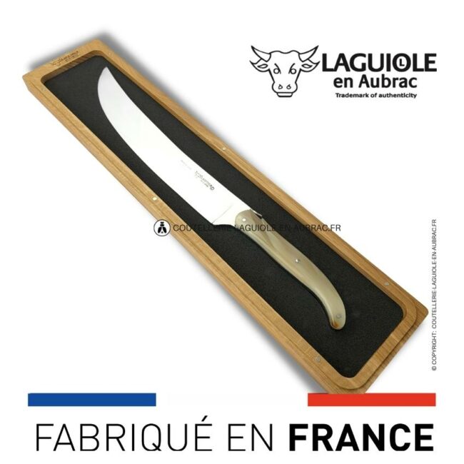 sabre à champagne laguiole manche pointe de corne