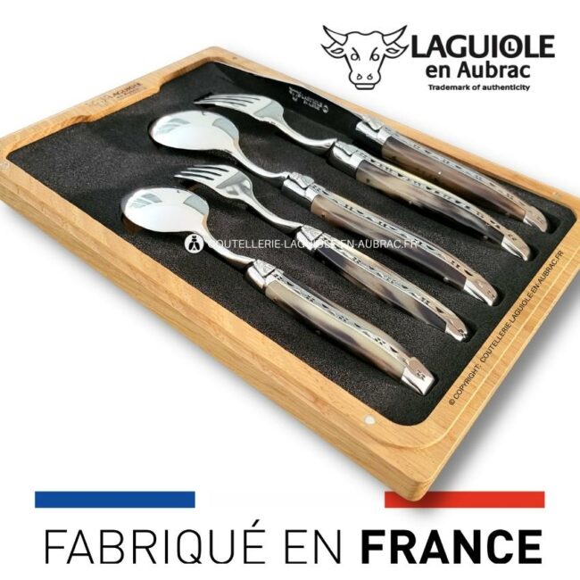 set 5 couverts laguiole pointe de corne