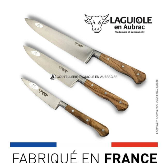 set de 3 couteaux de cuisine olivier