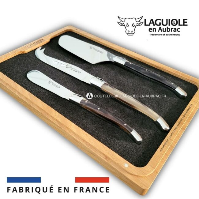 service à fromage laguiole manches pointe de corne