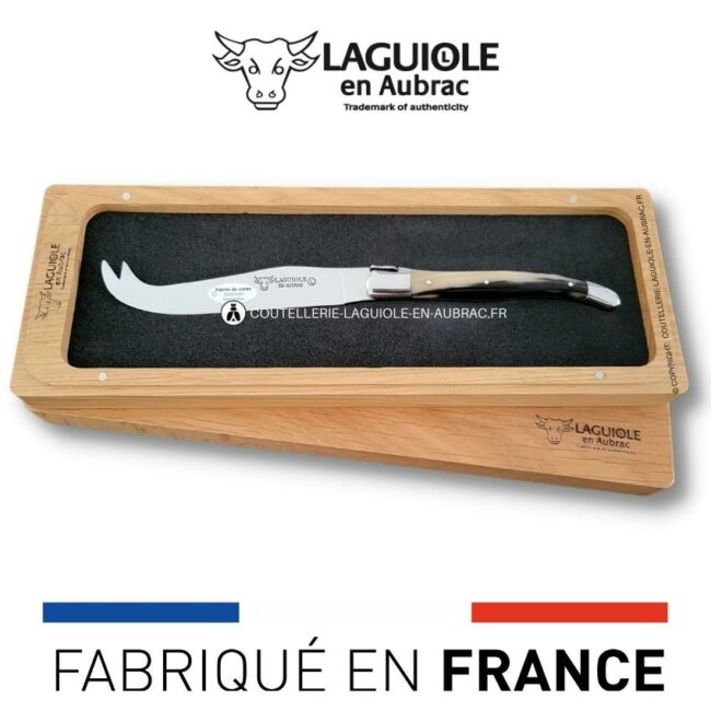 couteau à fromage laguiole classique manche en pointe de corne