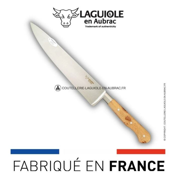 couteau de chef 20 cm manche en genévrier