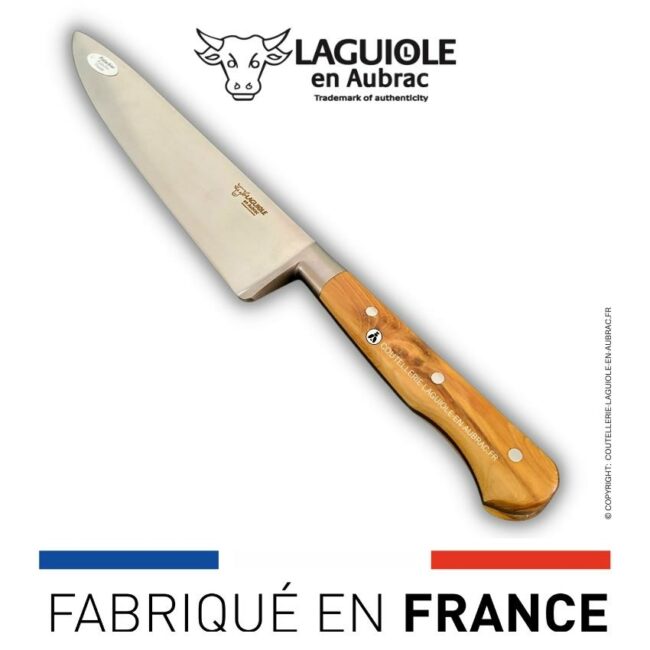 couteau de chef 20 cm manche en pistachier