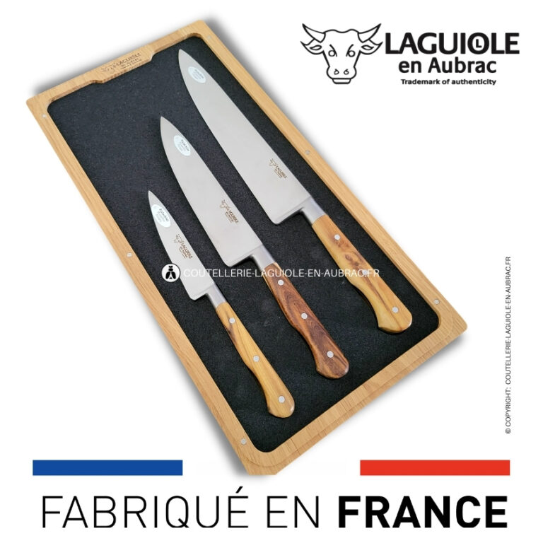 Couteau LAGUIOLE ÉVOLUTION 2 Piéces Manche en Métal et Corne - Couteaux