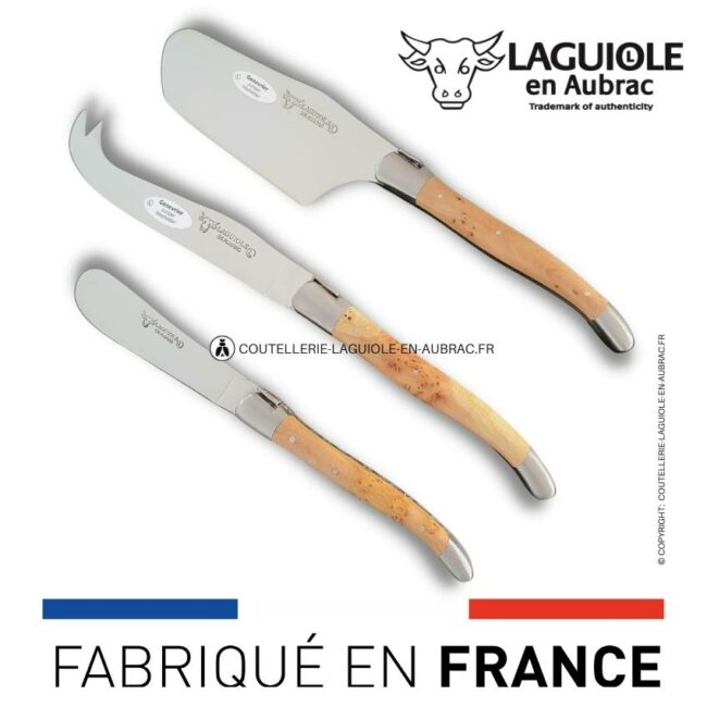 service à fromage laguiole manches genévrier