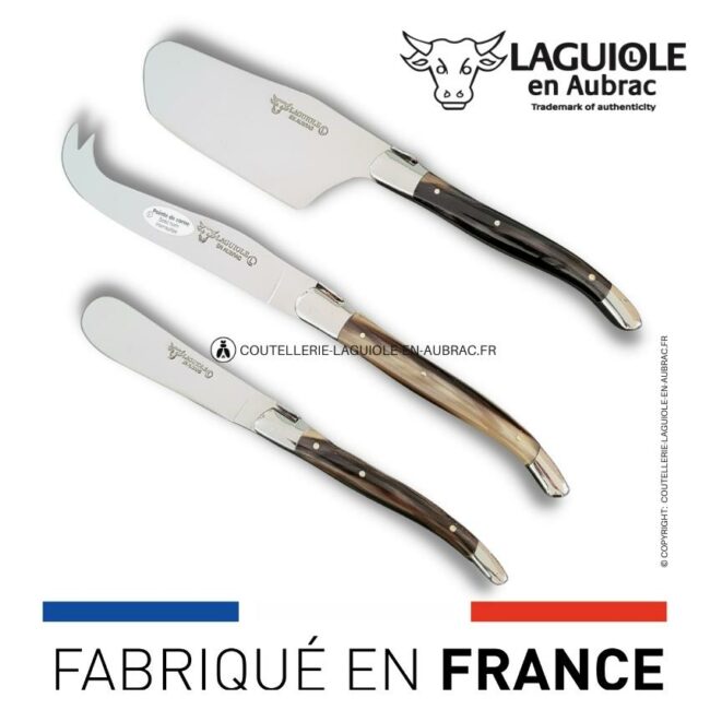 service à fromage laguiole manches pointe de corne
