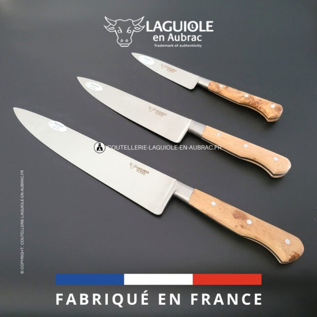 set de 3 couteaux de cuisine genévrier