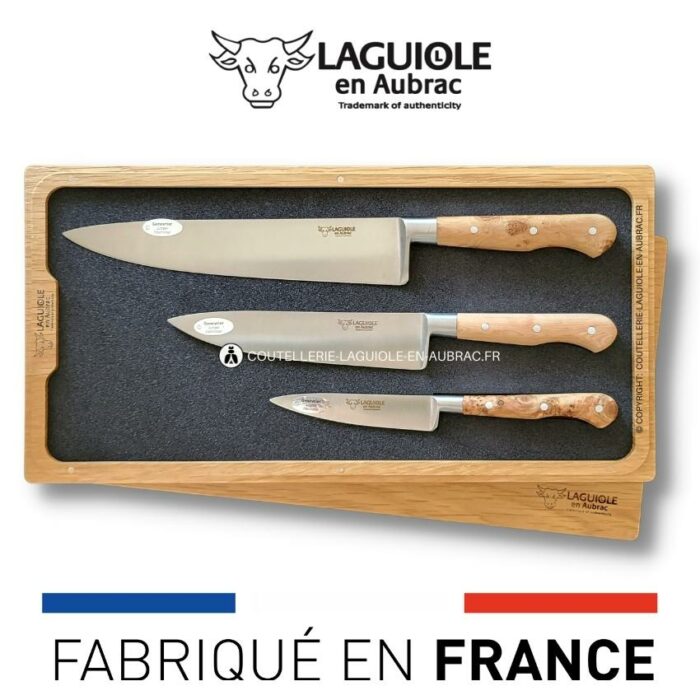 set de 3 couteaux de cuisine genévrier